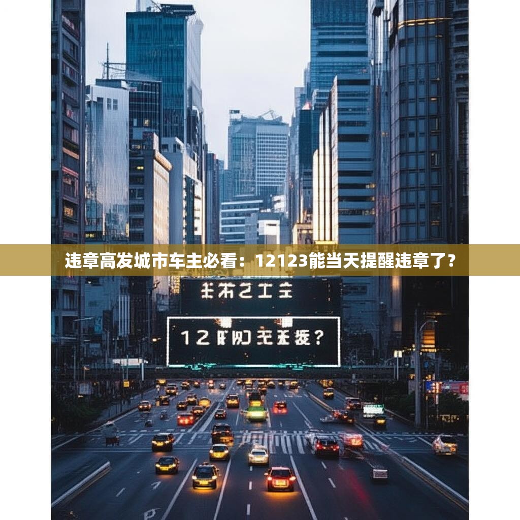 违章高发城市车主必看：12123能当天提醒违章了？